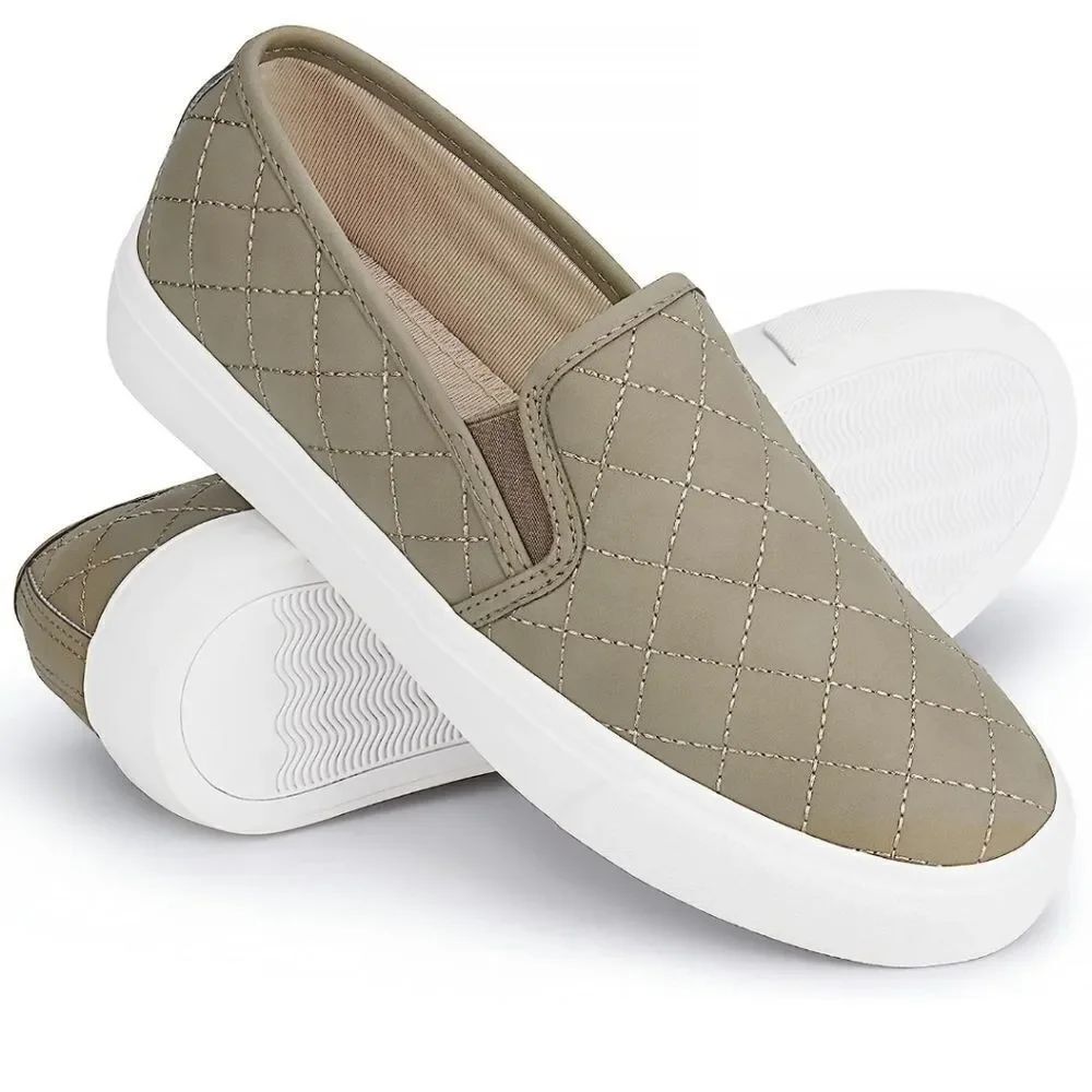 📷☔️💜Mossimo Taupe Quilted Slip-on Shoes Size 8